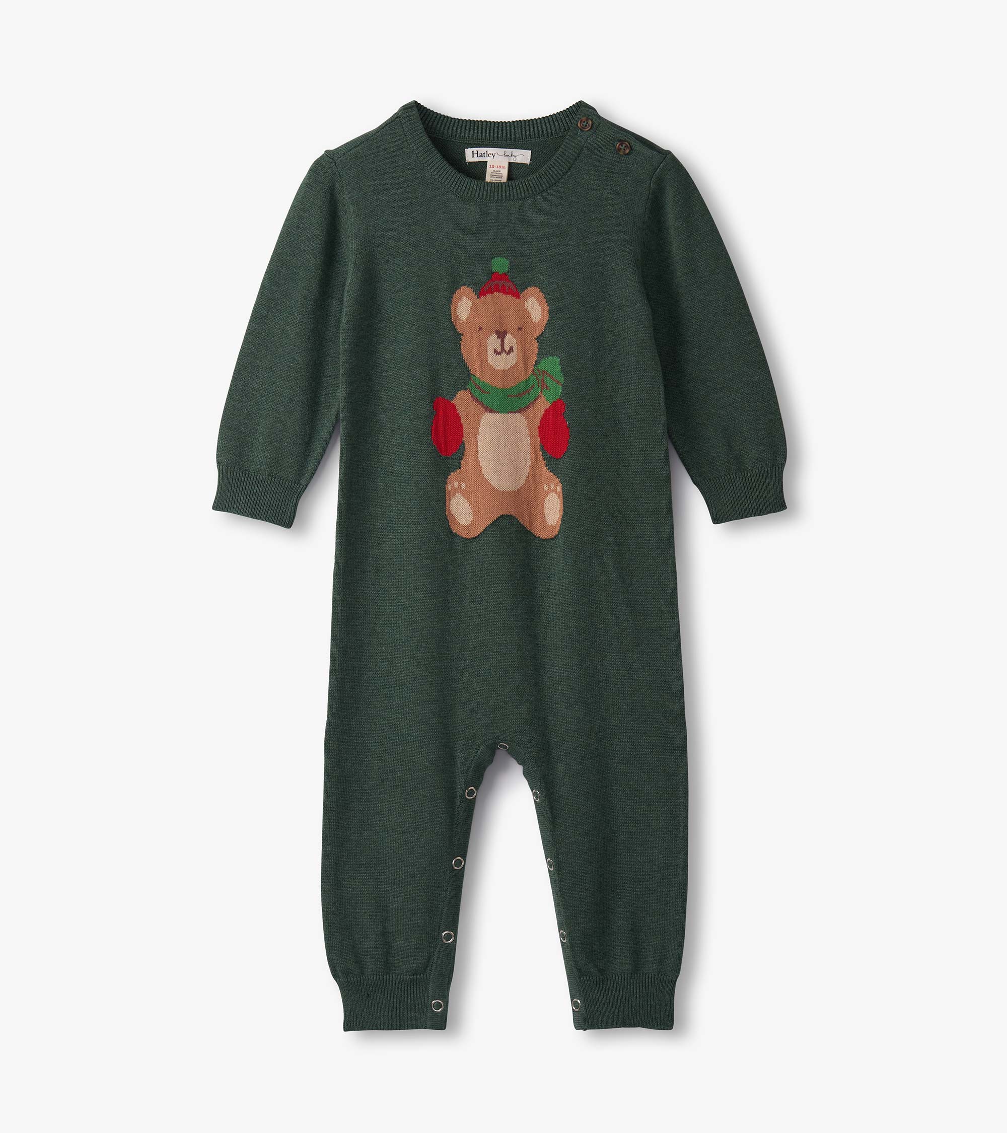Hatley Baby Boys Teddy Bear Sweater Romper