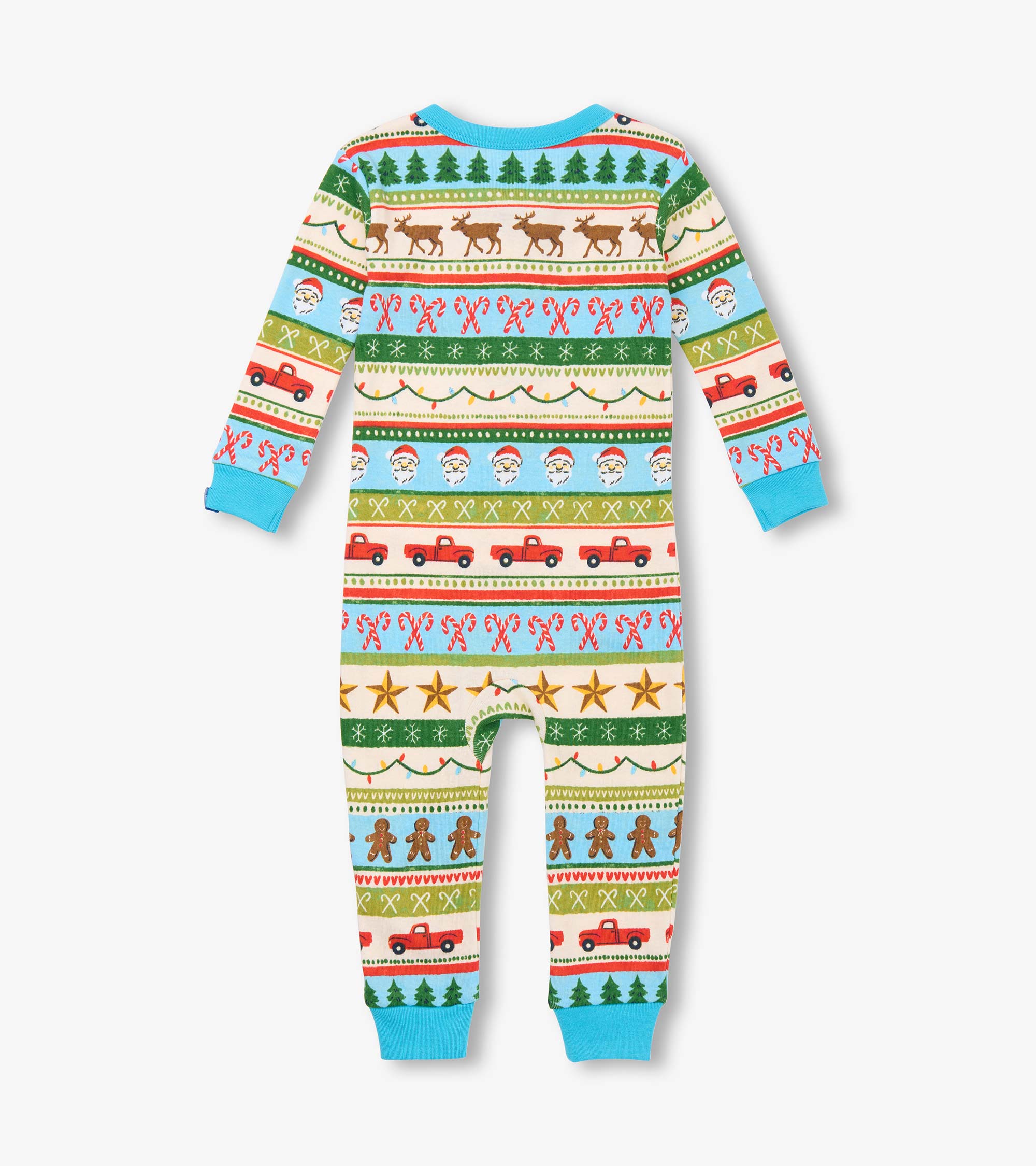 Hatley Baby Boys Blue Fun Fair Isle Cotton Sleeper
