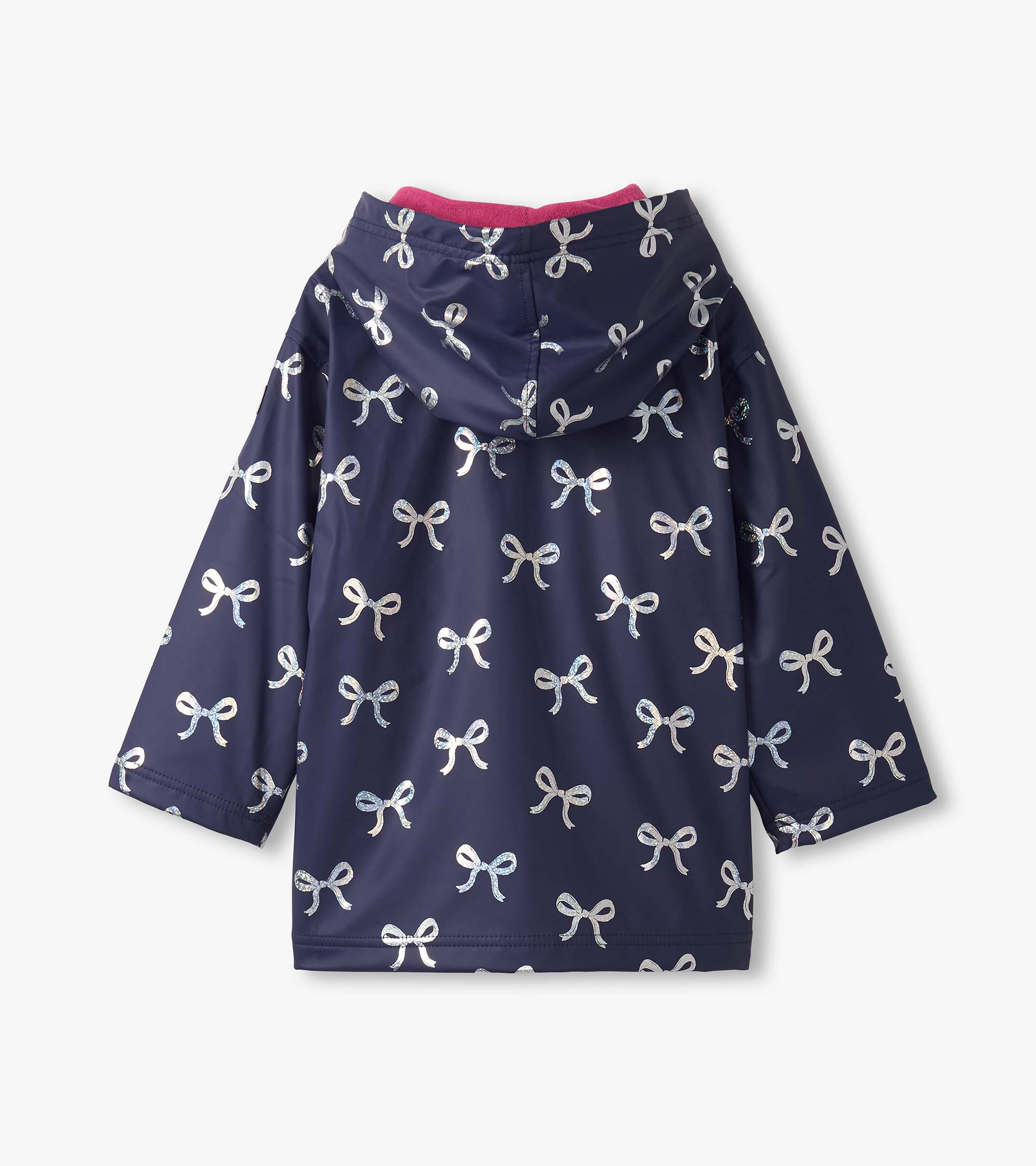 Hatley Girls Silver Ribbon Zip-Up Rain Jacket