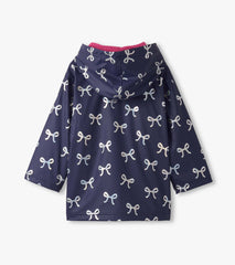 Hatley Girls Silver Ribbon Zip-Up Rain Jacket