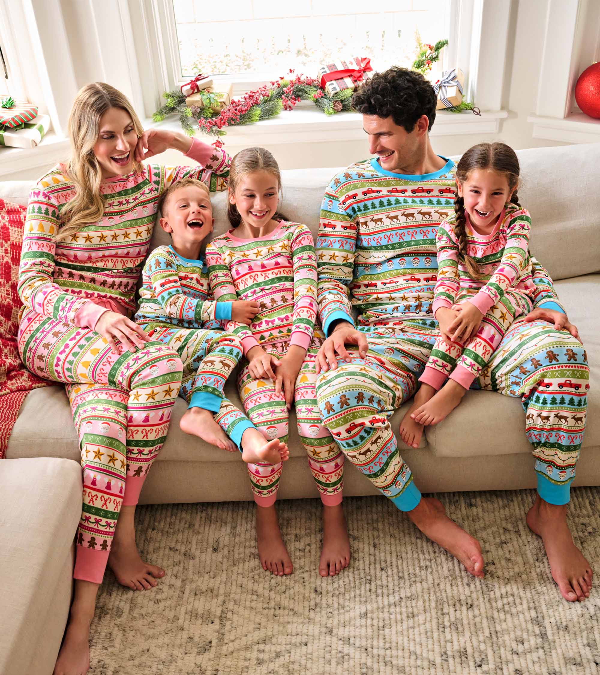 Hatley Men's Blue Fun Fair Isle Cotton Pajama Set