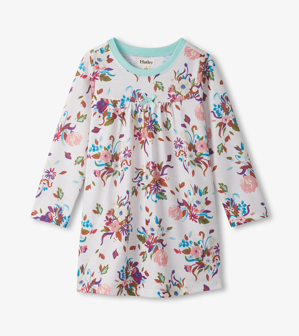 Hatley Girls Fall Floral Long Sleeve Nightdress