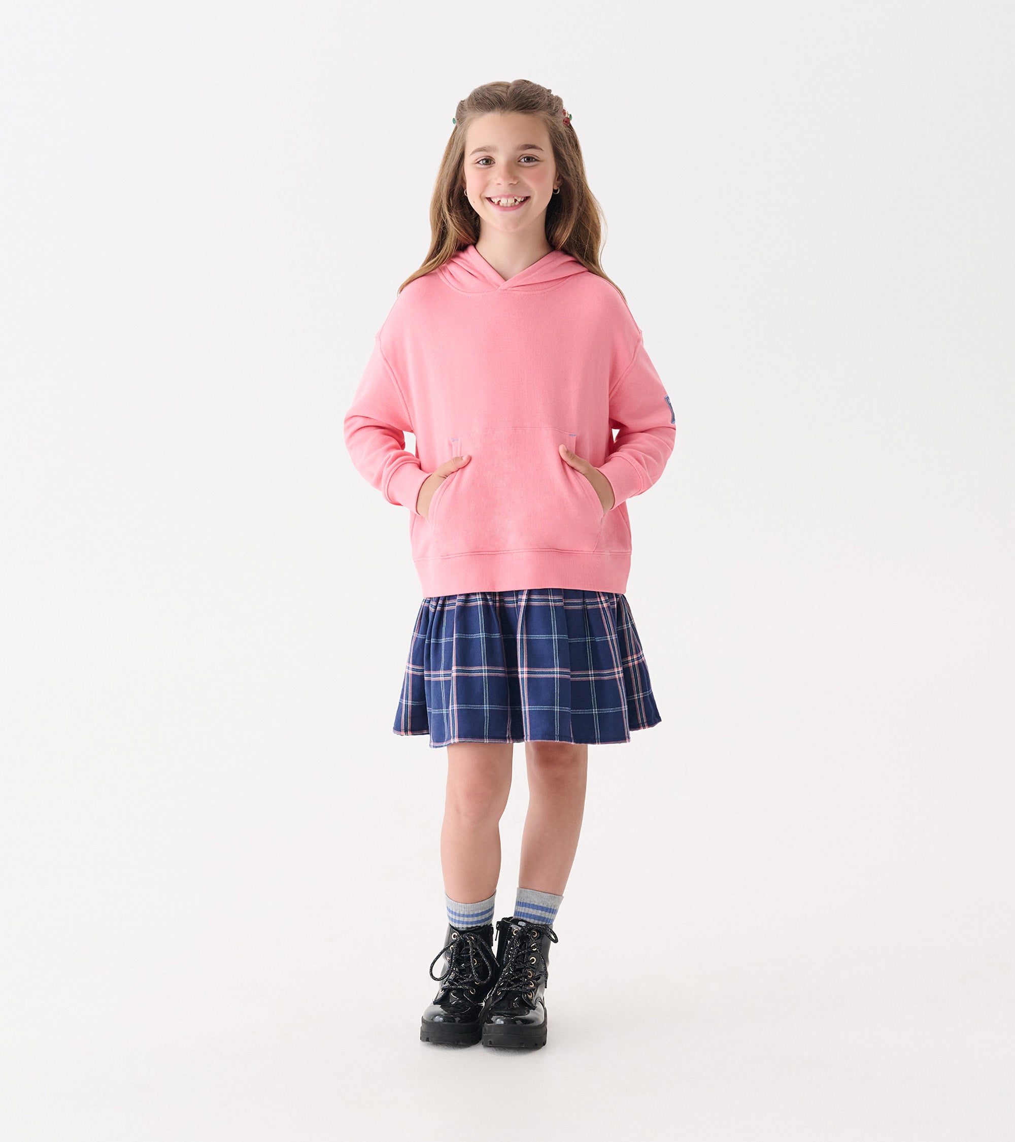 Hatley Girls Preppy Plaid Mixed Match Dress