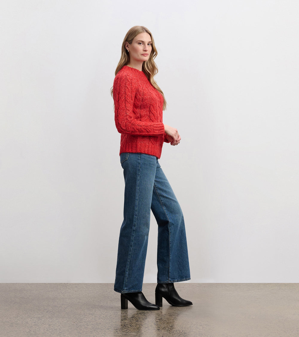 Hatley Dylan Cable Knit Sweater - Red