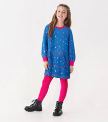 Hatley Girls Foil Stars Sweater Dress
