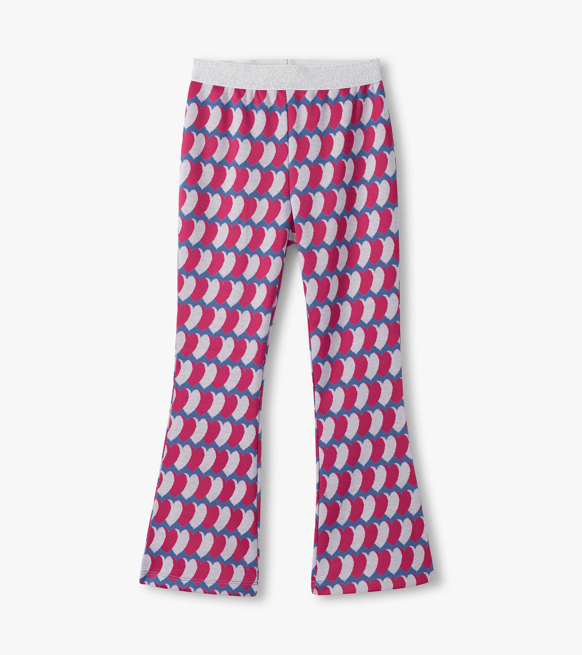 Hatley Girls Graphic Hearts Fun Waist Flare Pants
