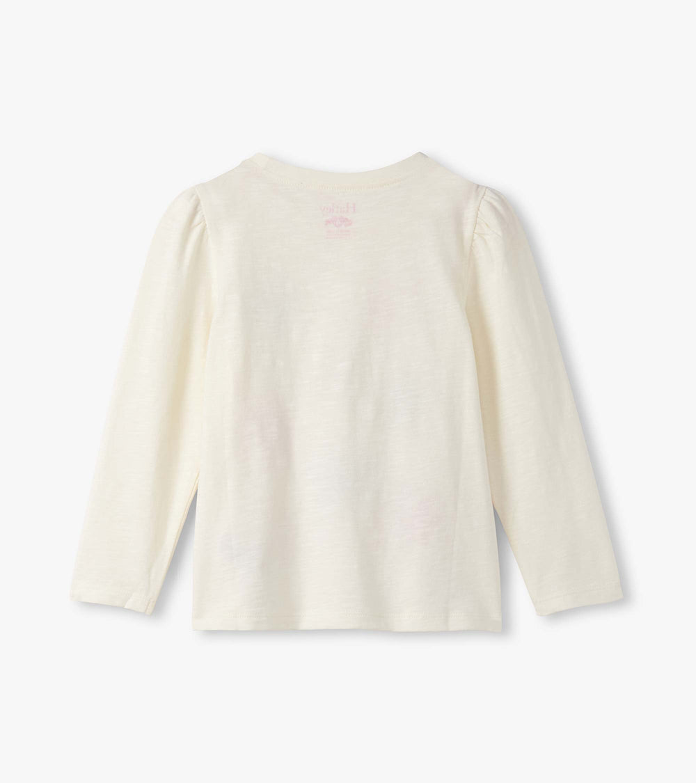 Hatley Girls Festive Bows Puff Sleeve Graphic Tee