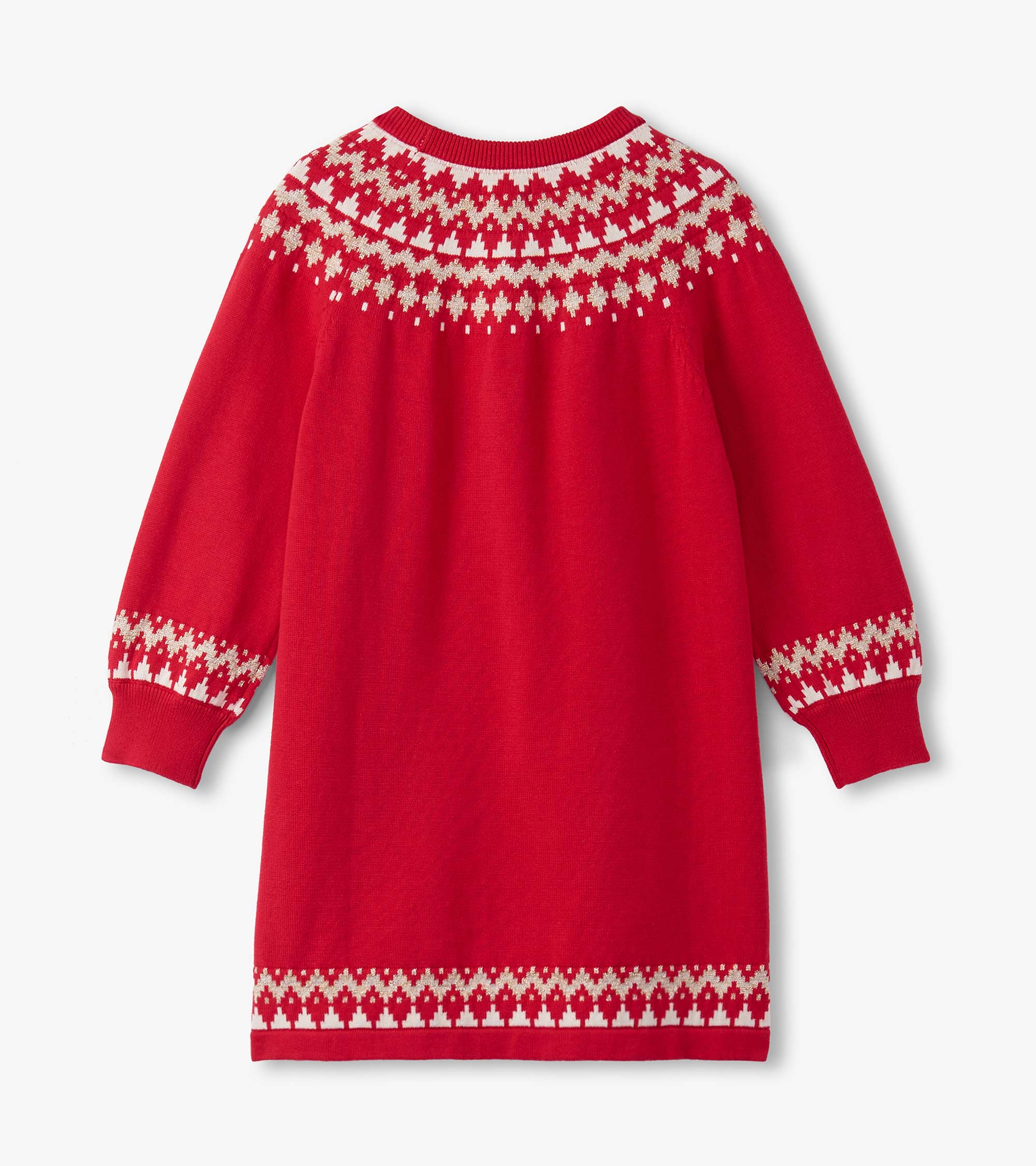 Hatley Girls Holiday Fair Isle Swing Sweater Dress