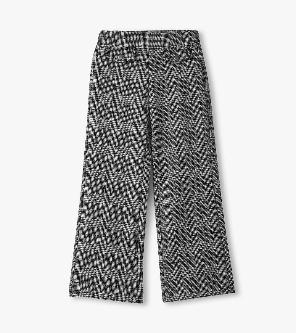 Hatley Girls Houndstooth Plaid Wide Leg Pants