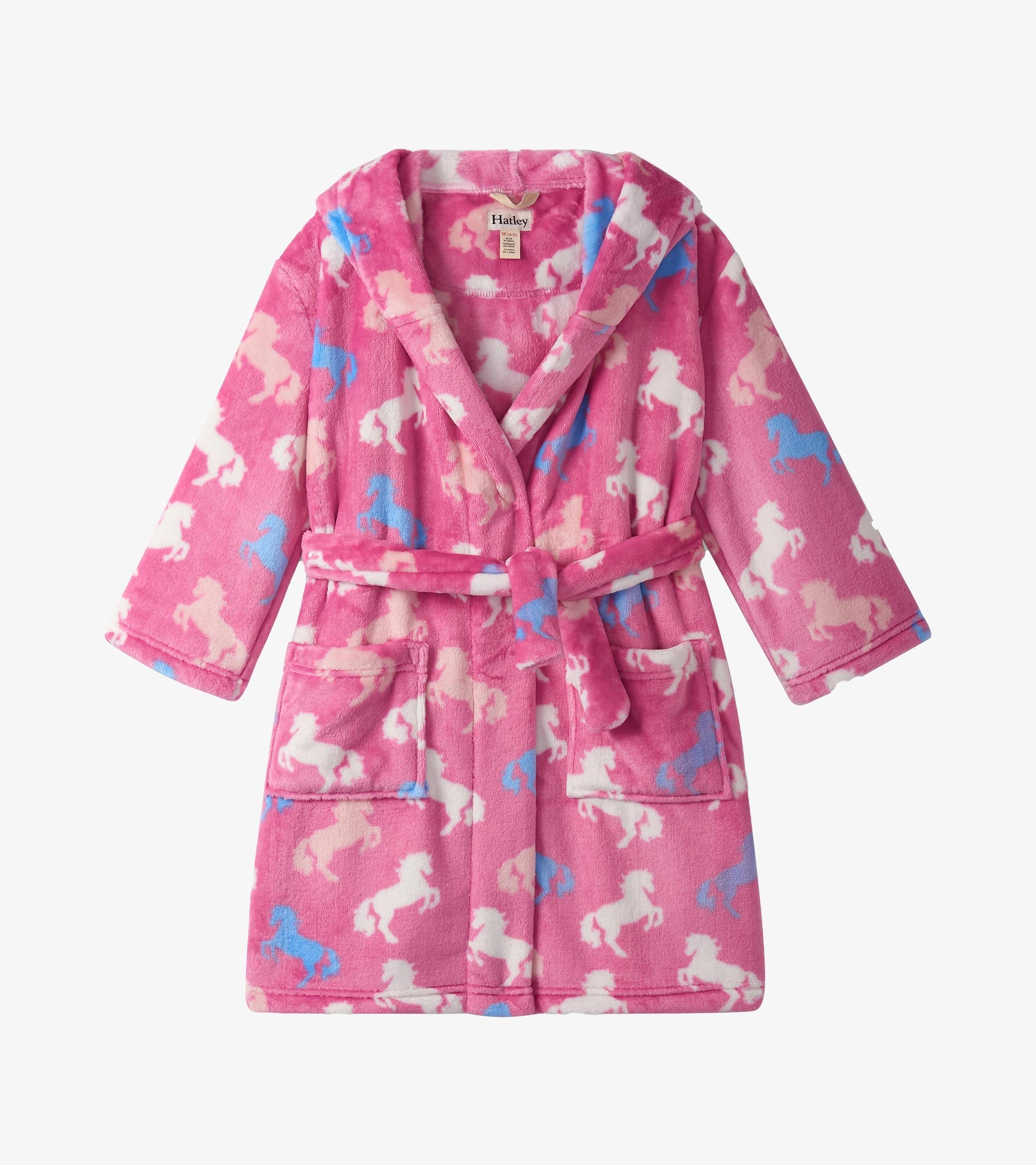Hatley Girls Beautiful Horses Fuzzy Fleece Robe