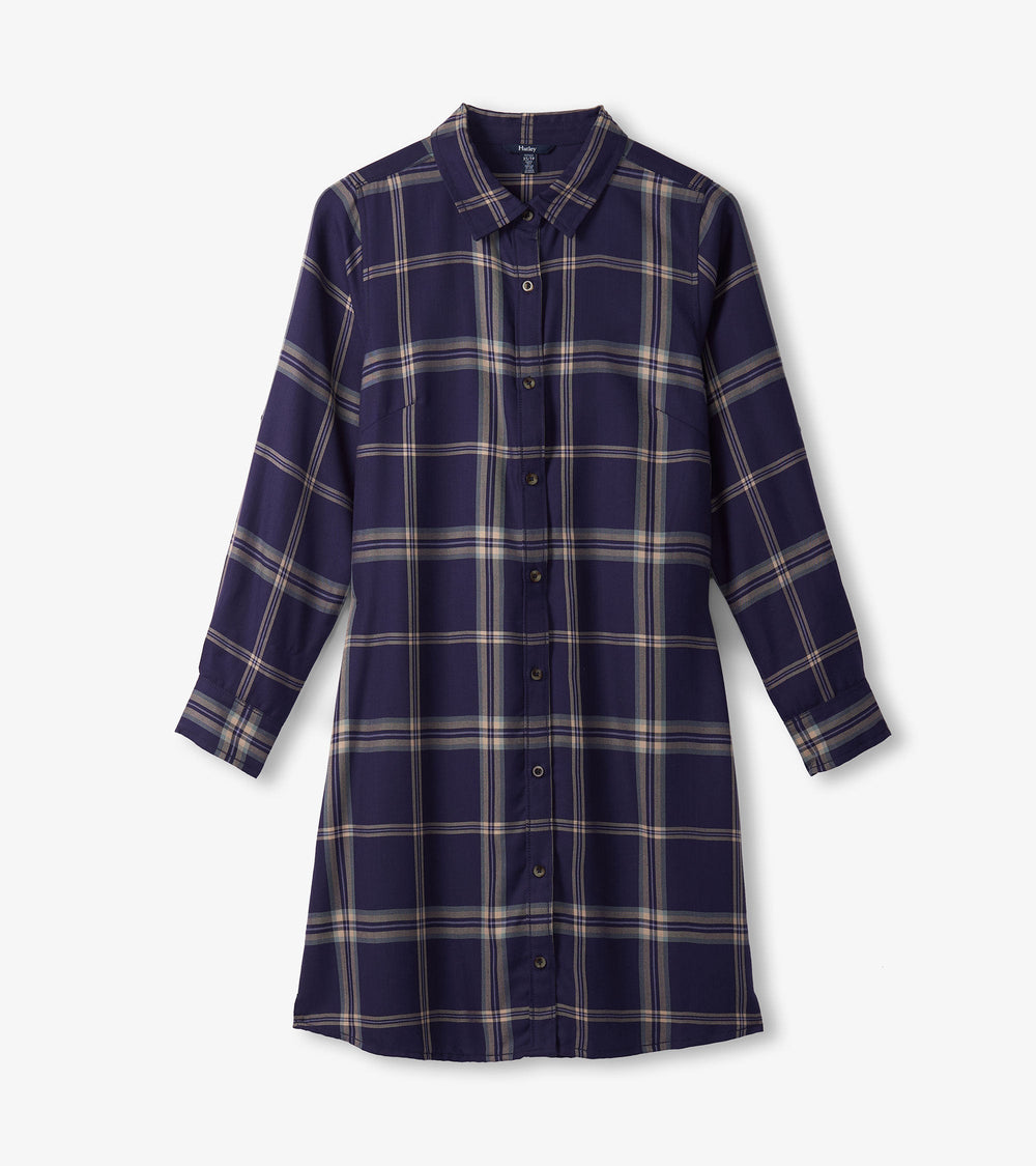 Hatley Cara Shirt Dress - Heirloom Navy Plaid