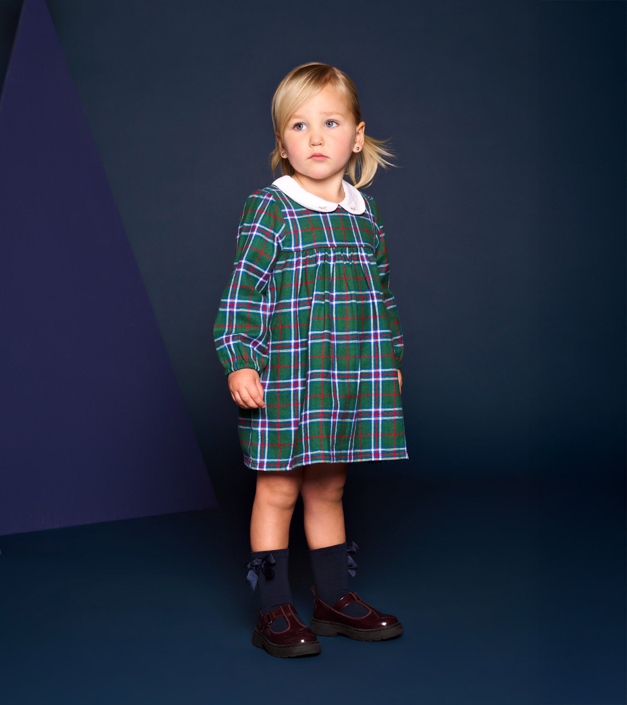 Hatley Baby & Toddler Girls Holiday Plaid Puff Sleeve Pinafore