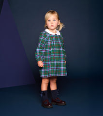 Hatley Baby & Toddler Girls Holiday Plaid Puff Sleeve Pinafore