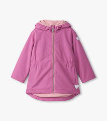 Hatley Girls Heart Swans Color Changing Zip-Up Rain Jacket