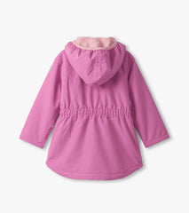 Hatley Girls Heart Swans Color Changing Zip-Up Rain Jacket