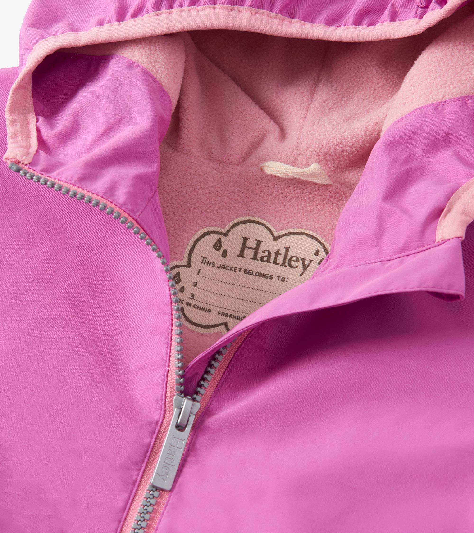 Hatley Girls Heart Swans Color Changing Zip-Up Rain Jacket