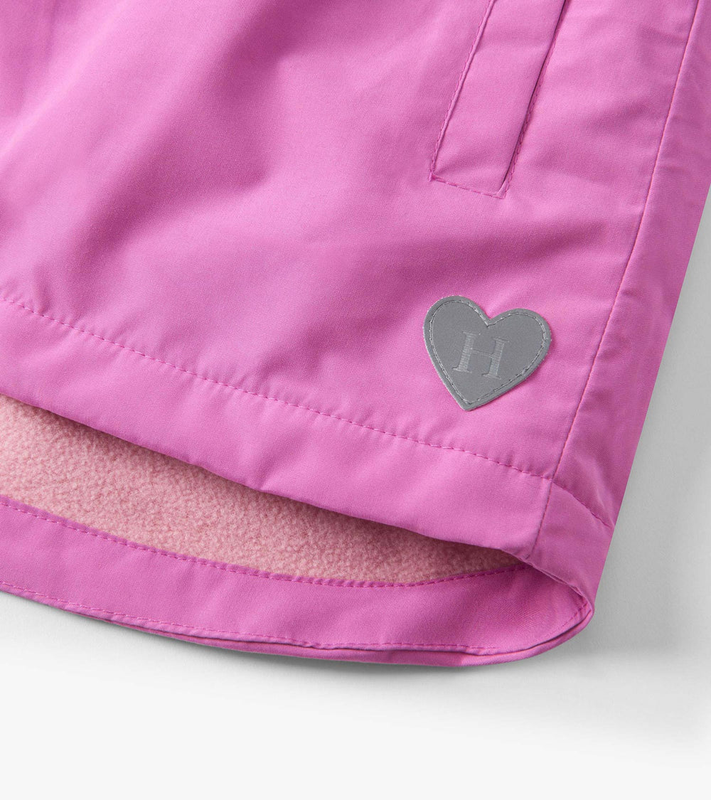 Hatley Girls Heart Swans Color Changing Zip-Up Rain Jacket