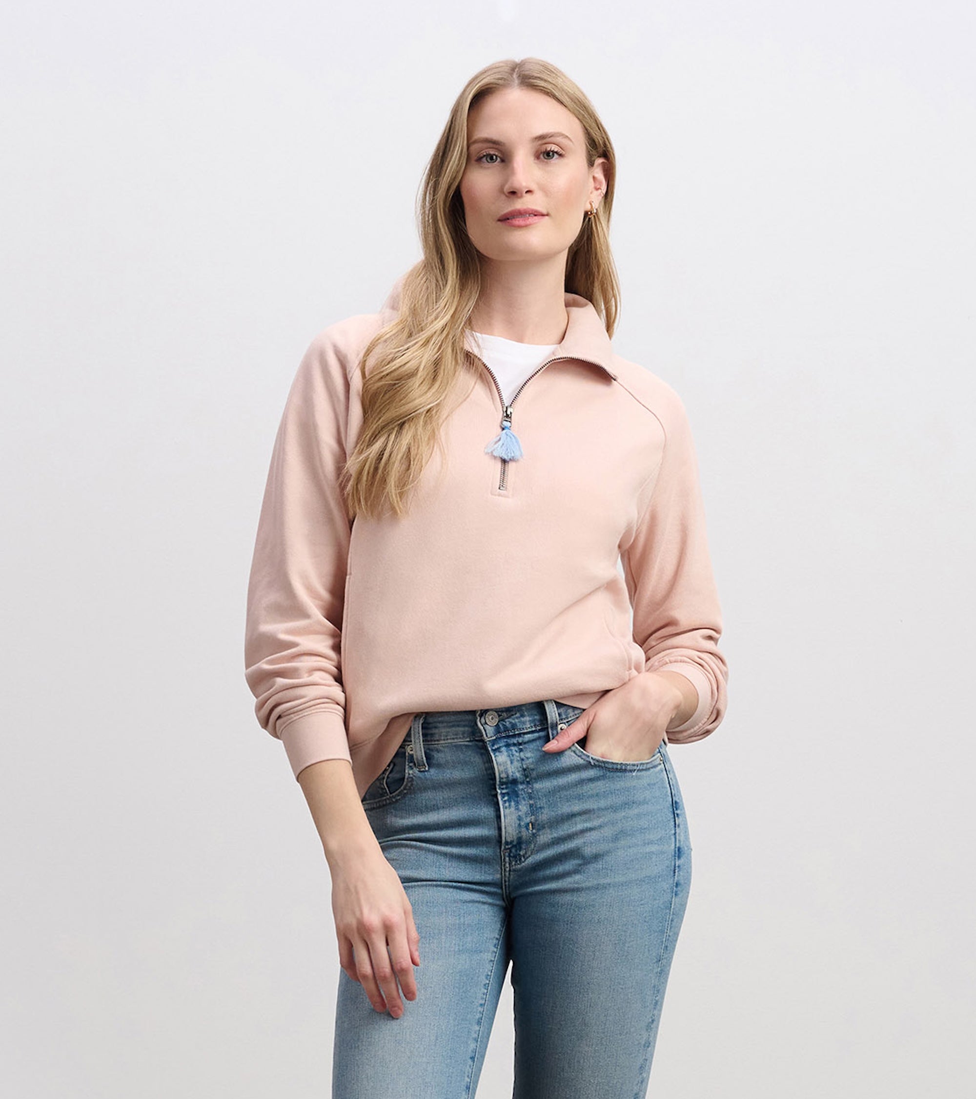 Hatley Mock Neck Pullover - Pink