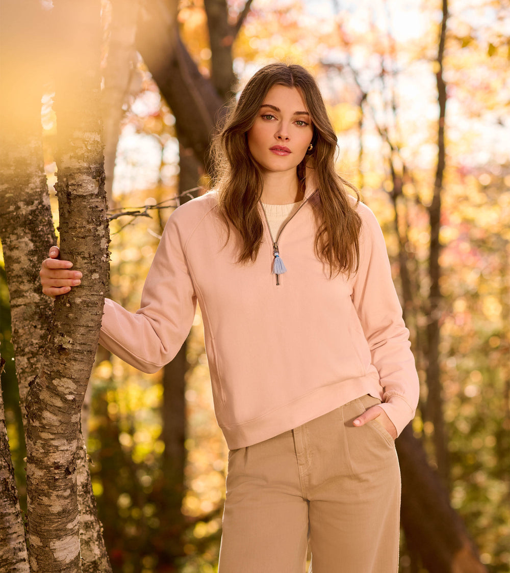 Hatley Mock Neck Pullover - Pink