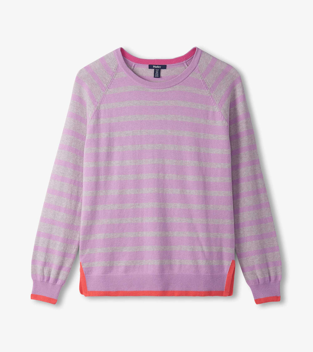 Hatley Olivia Sweater - Lilac Pink Stripes