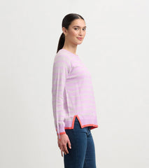 Hatley Olivia Sweater - Lilac Pink Stripes