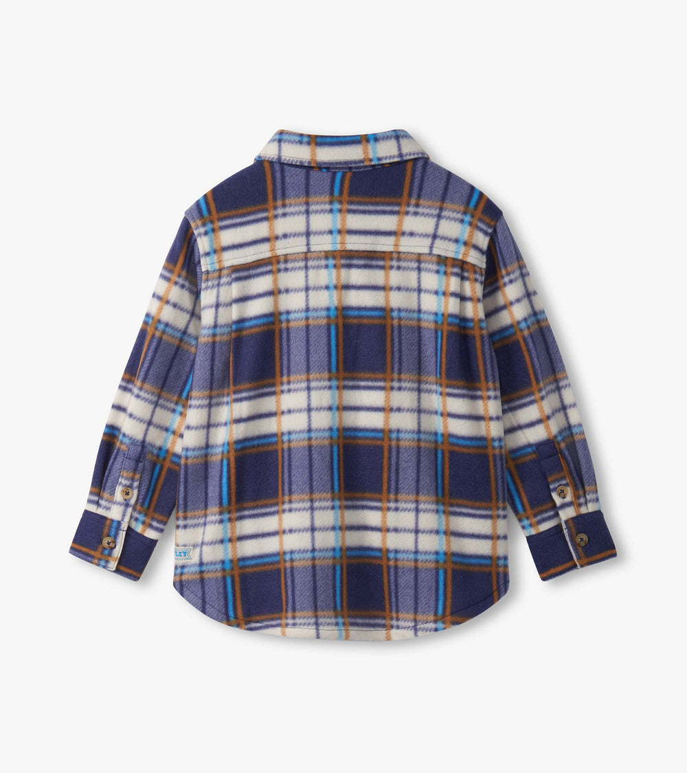 Hatley Boys Mountain Top Plaid Fleece Button-Up Shirt