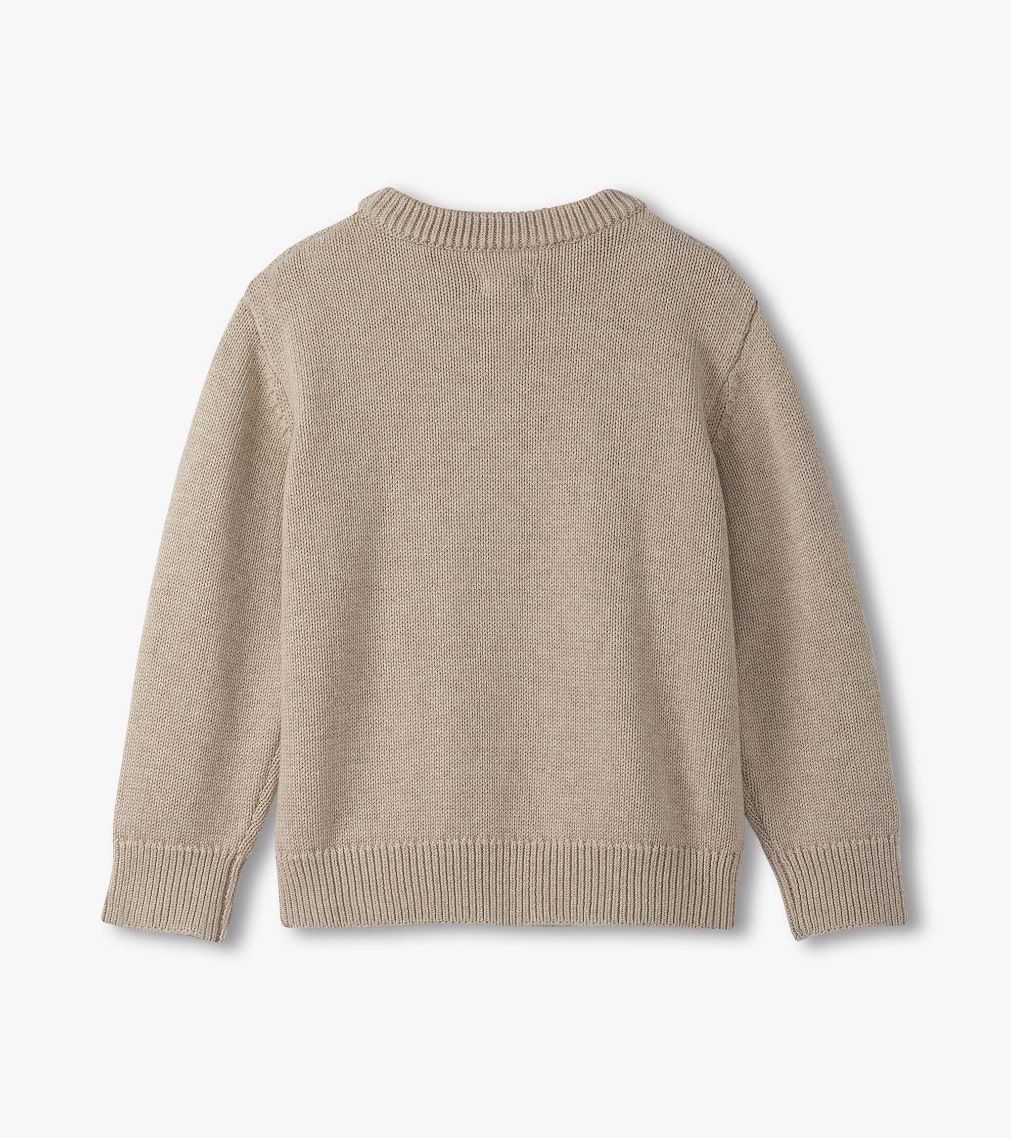 Hatley Boys Oatmeal Bear Crew Neck Sweater