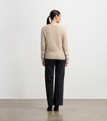 Hatley Jacquard Cuff Sweater - Oatmeal Melange