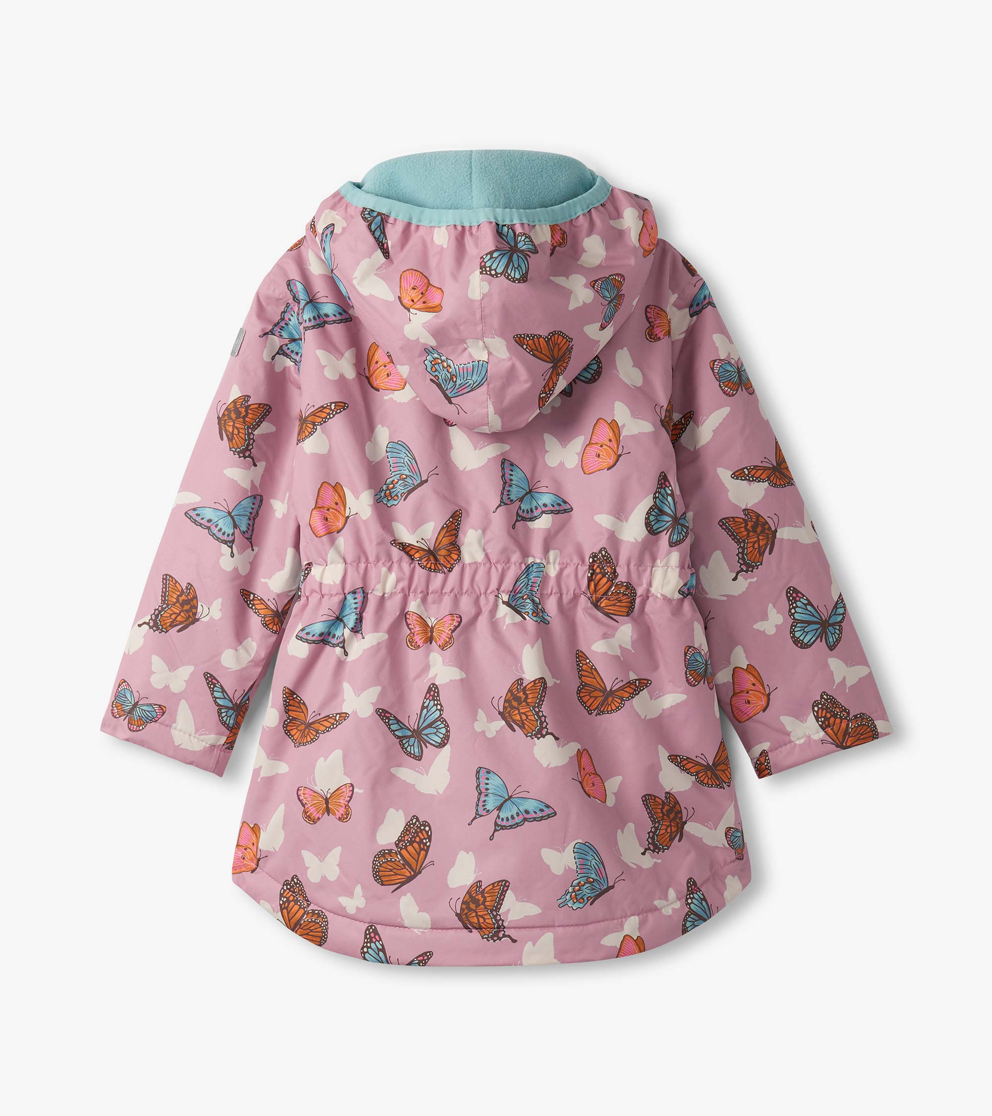 Hatley Girls Pop-Out Butterflies Zip-Up Lightweight Rain Jacket