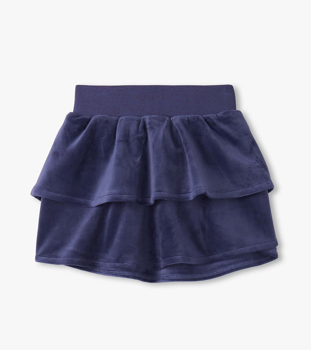 Hatley Girls Patriot Blue Velour Skirt