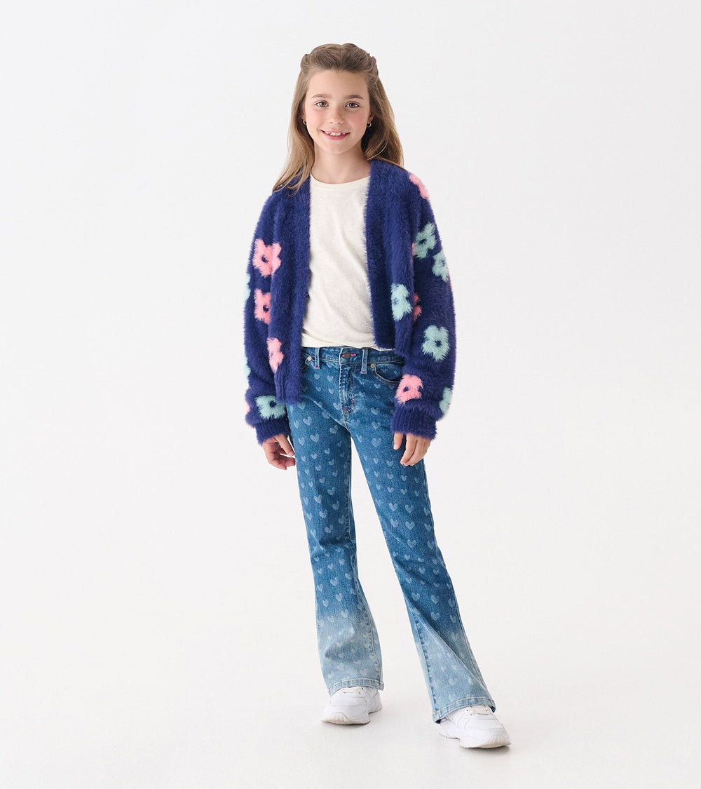 Hatley Girls Big Flowers Open Cardigan