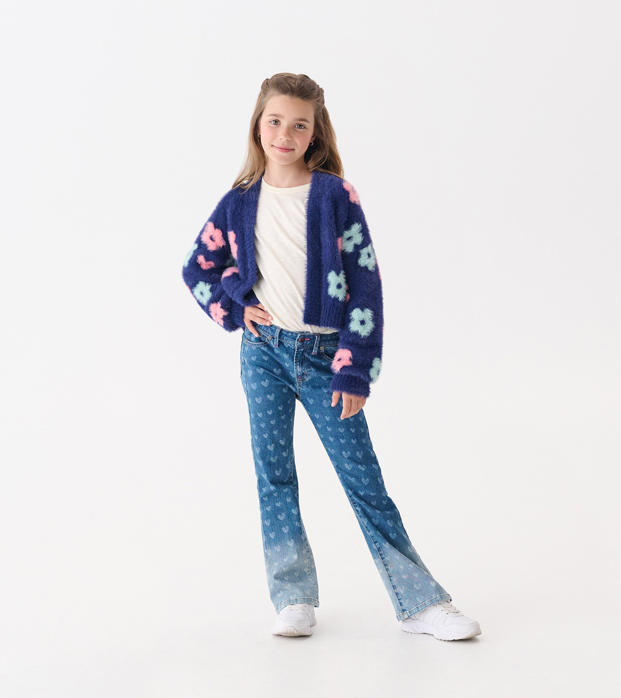 Hatley Girls Big Flowers Open Cardigan
