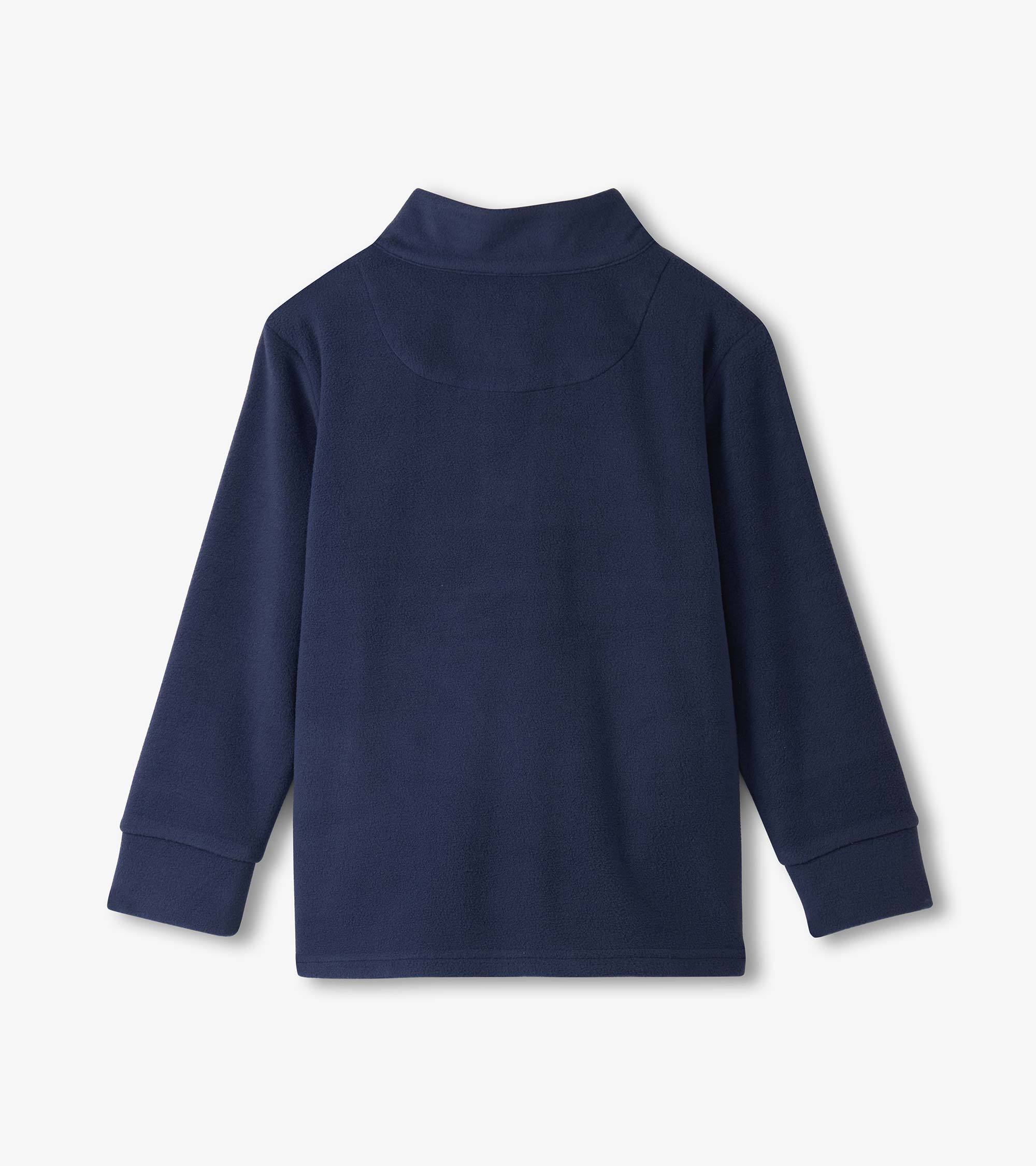 Hatley Boys Navy Color Block Fleece 1/4 Zip Mockneck