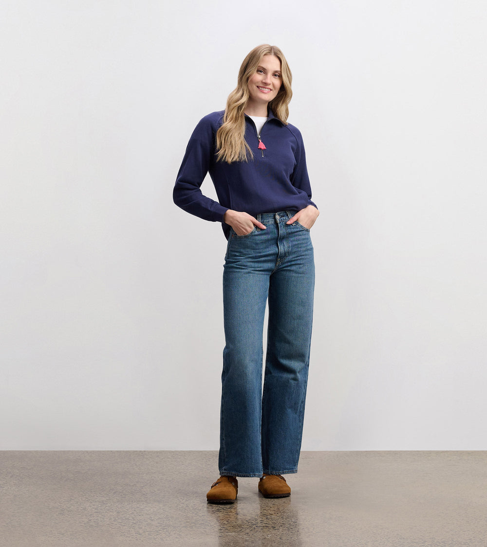 Hatley Mock Neck Pullover - Patriot Blue