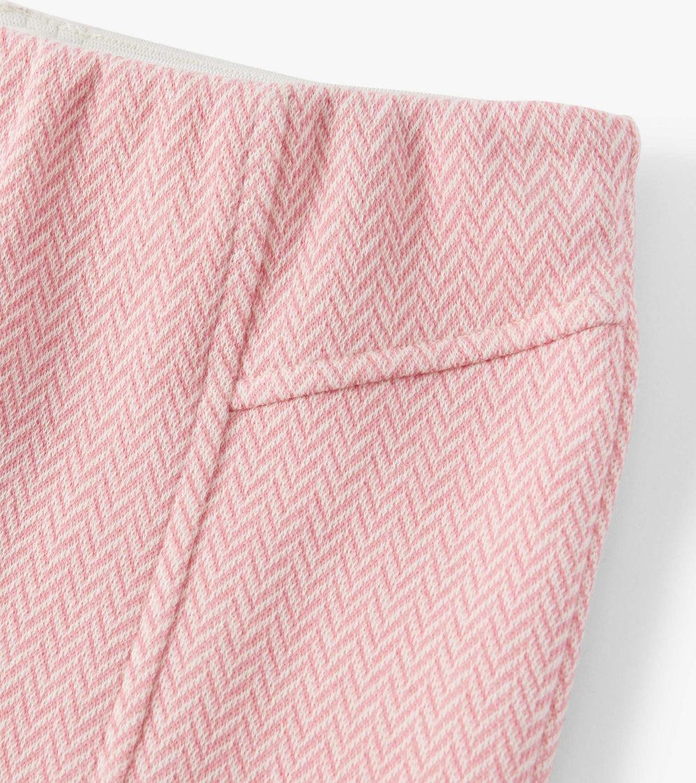 Hatley Girls Flamingo Pink Herringbone Bell Bottoms