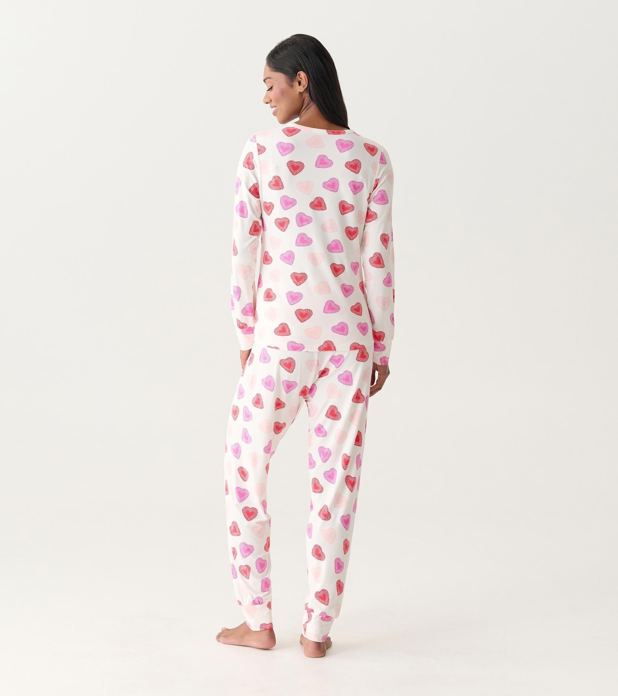 Hatley Women's Cut Out Hearts Pajama Set