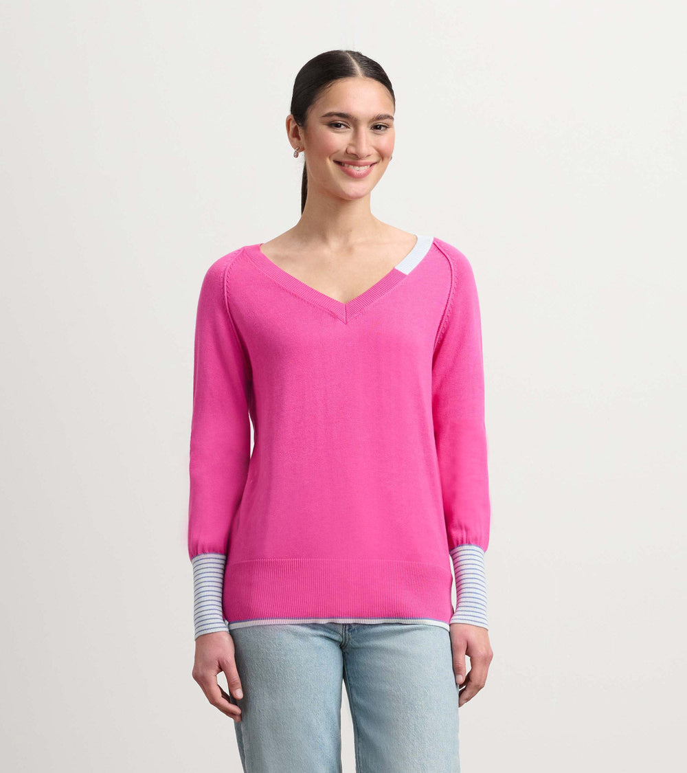 Hatley Cary Sweater - Pink Lagoon