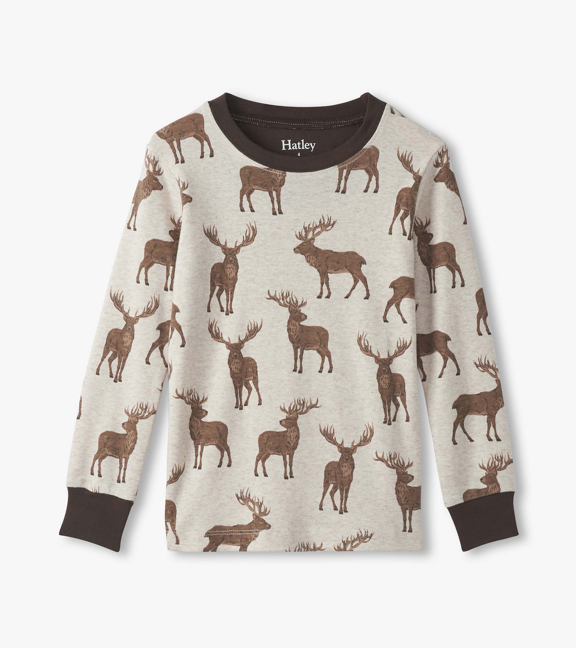 Hatley Boys Pine Brush Stags Cotton Pajama Set