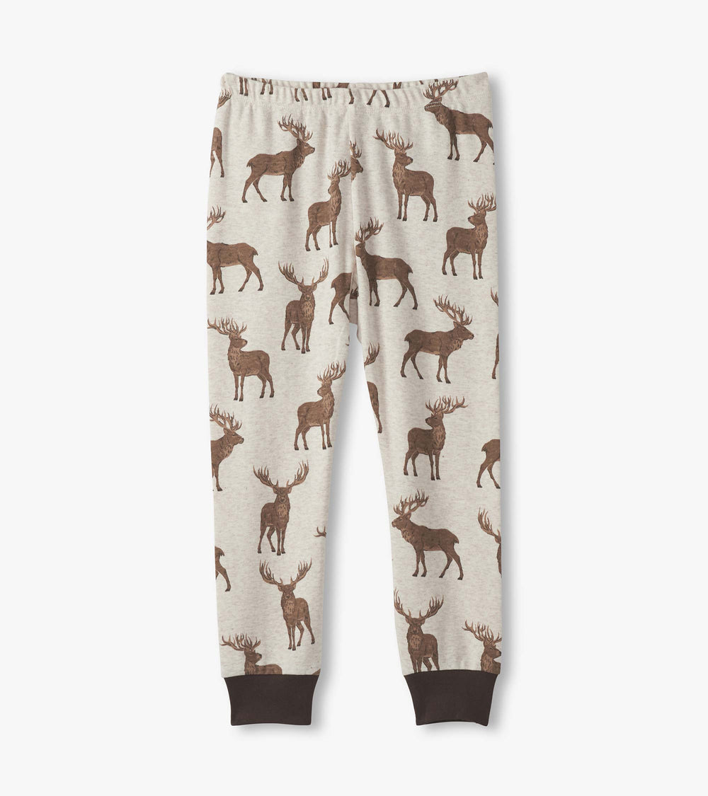Hatley Boys Pine Brush Stags Cotton Pajama Set