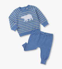 Hatley Baby Boys Polar Bear Pull On Sweater Set