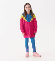 Hatley Girls Half-Zip Retro Color Block Dress
