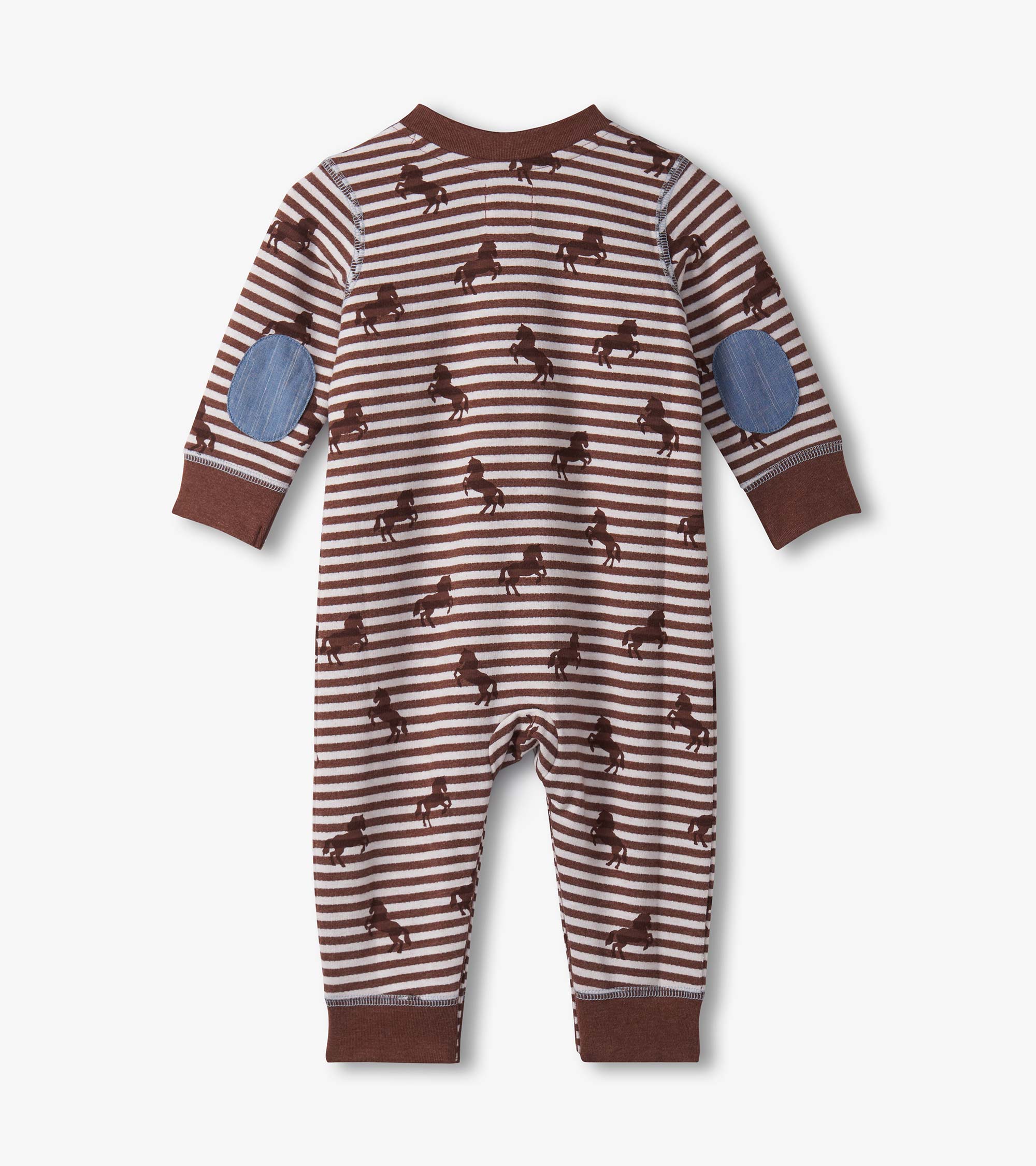 Hatley Baby Boys Ranch Horses Button Yoke Romper