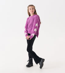 Hatley Girls Radiant Orchid Chenille Pullover Sweater
