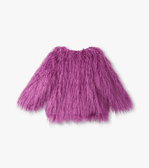 Hatley Girls Radiant Orchid Mongolian Faux Fur Topper