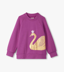 Hatley Girls Swan Slouchy Pullover