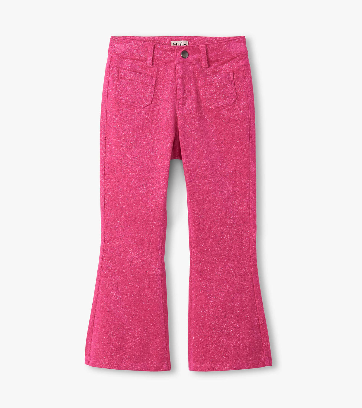 Hatley Girls Raspberry Rose Patch Pocket Flared Pants