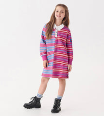 Hatley Girls Mixed Stripes Polo Dress