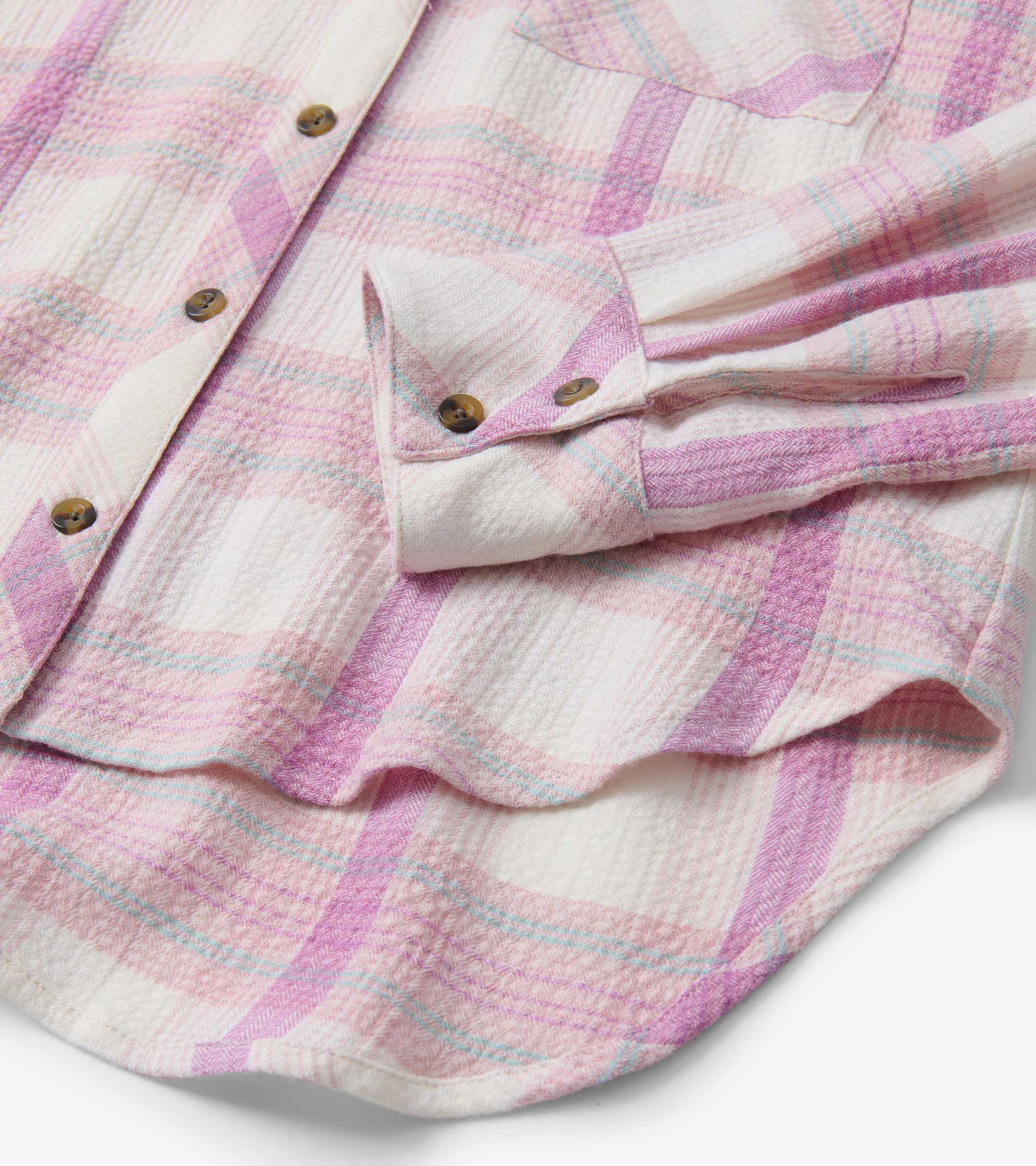 Hatley Lila Button Down - Pink Plaid