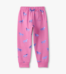 Hatley Girls Shimmer Horses Cuffed Track Pants