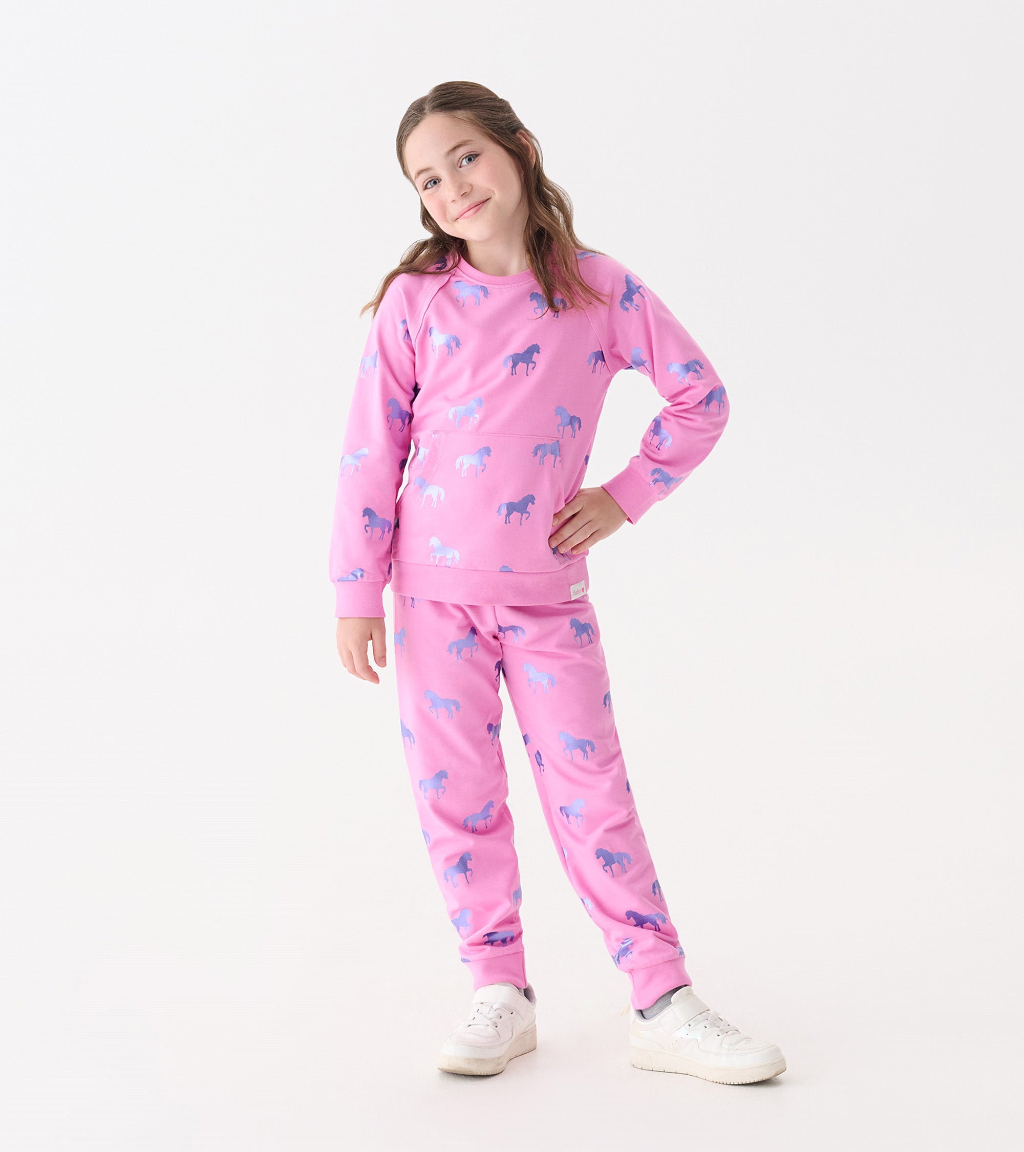 Hatley Girls Shimmer Horses Sweater